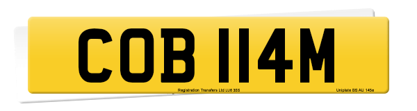 Registration number COB 114M